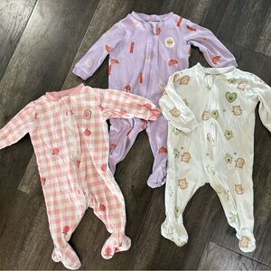 Baby Girl Pekkle onesie sleeper lot size 3-6 months